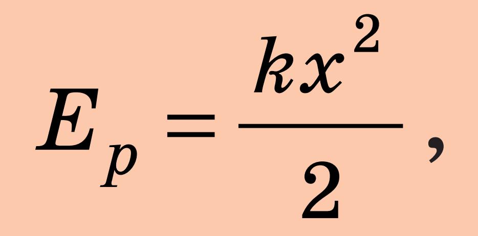 Потенціальна енергія пружно деформованих тіл (формула)
