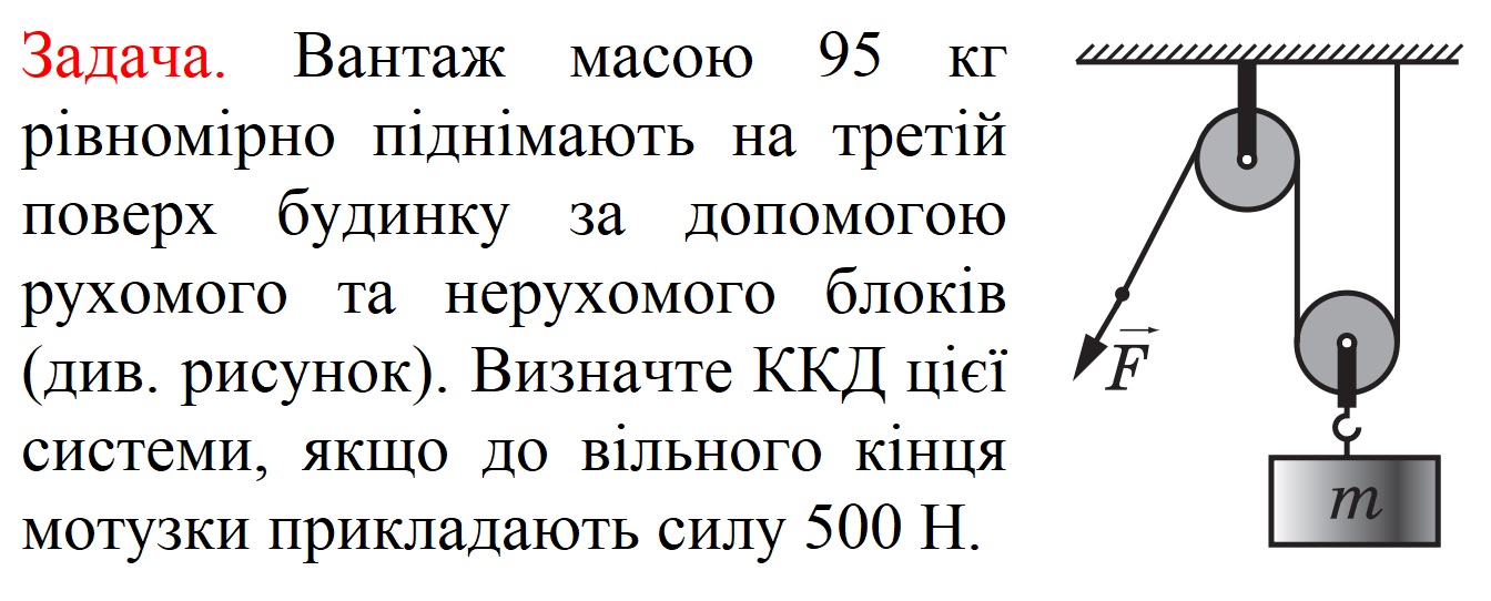 Умова задачі ККД