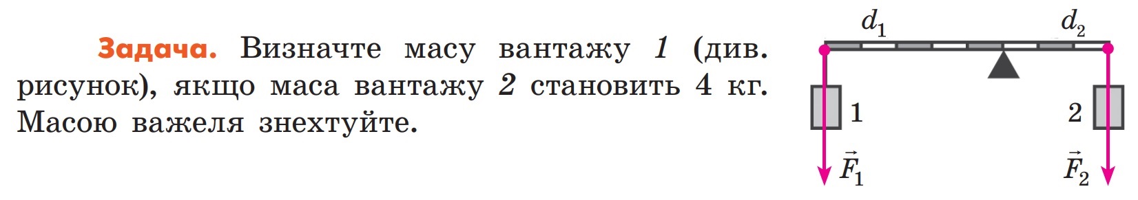 Умова задачі на правило ммоментів
