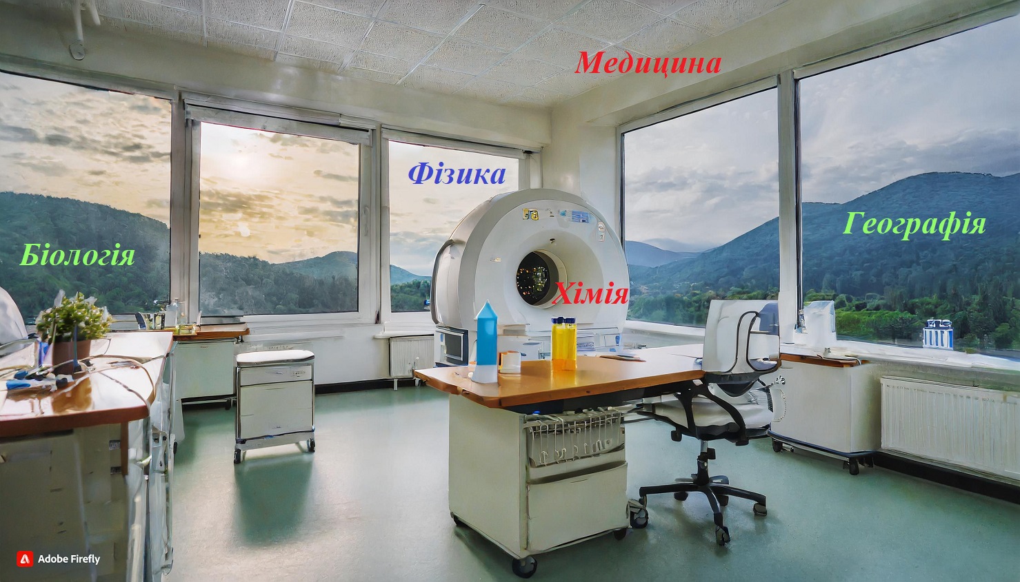 Лікарняна палата з видом на гори